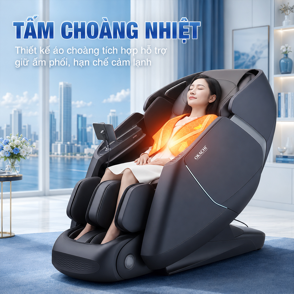 Ghế massage OKACHI DUAL CORE MASTER JP-9800X